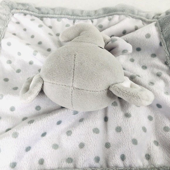 Falls Creek Baby Lovey Elephant Gray White Rattle Security Infant Blanket - Picture 3 of 5